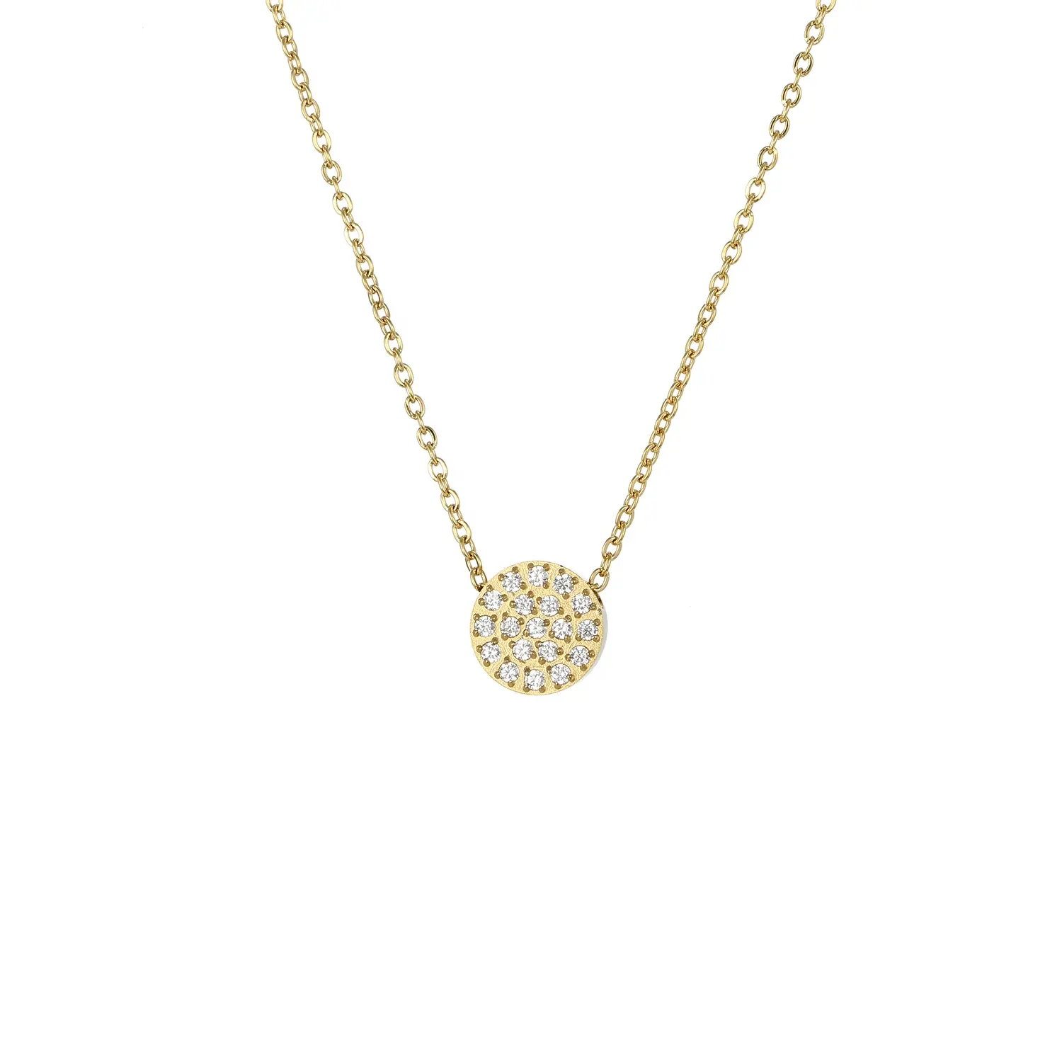 Minimalist Stainless Steel Necklace Pendant Dainty Women Diamond Long Necklace Jewelry Lindo Collar