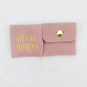 Custom Logo Made Suede <b>Envelope</b> Pouch With Insert Cards Velvet Jewelry Ring Necklace <b>Gift</b> Packaging Bag - Product Image 5