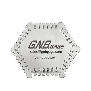 GNBGAGE-peine de prueba de espesor de película húmeda Hexagonal, medidor de aluminio de bajo precio promocional, GNB-26A, OEM, 2023