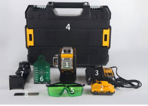 DW089LG Haute Qualité Industrielle 12 Lignes 3D360 Degrés Vertical 12V Batterie Au Lithium <span class=keywords><strong>Laser</strong></span> Niveau Horizontal Vert Intérieur Extérieur - Product Image 6