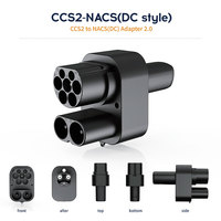 American European Standard CCS2 Adaptateur Tesla 250A Charger EV Connectors Type 2 Plug Inlet for Electric Vehicles New Condition