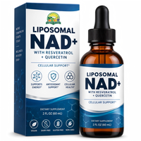 Complément NAD 900mg Liposomal NAD Nicotinamide Riboside Resvératrol Quercétone TMG Vitamine B3 NAD Plus Complément Liquide OEM