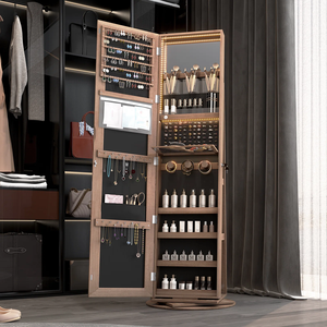 Armoire à bijoux moderne en MDF avec vitrine pour <span class=keywords><strong>chambre</strong></span>, salon, salle de sport à domicile, <span class=keywords><strong>meuble</strong></span> autoportant - Product Image 5