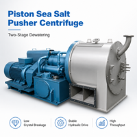 Centrifugeuse à poussoir à double étage pour la déshydratation du sel marin
