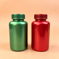 Flacon de complément alimentaire personnalisé avec finition nacrée métallique, bouchon à vis sécurité enfant, contenants vides en plastique pour emballage de capsules alimentaires