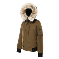 Veste parka d'hiver imperméable pour femme Bechance, coupe-vent, à capuche avec garniture en fourrure, pour les températures froides