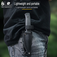 Couteau utilitaire à lame fixe pour le camping, la randonnée, le bushcraft, la pêche avec étui de protection, logo personnalisé