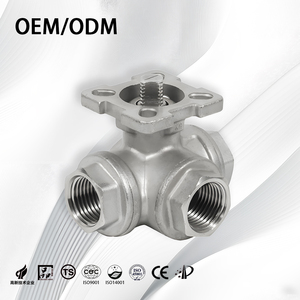 Muti-cổng áp lực giảm 3 cách van cf8 cf8m chủ đề nội bộ TEE bóng van với gắn pad - Product Image 6