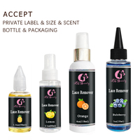 Dissolvant de colle de dentelle de cheveux de marque privée pour colle de cheveux imperméable formule sans danger pour perruque de dentelle Spray dissolvant de colle