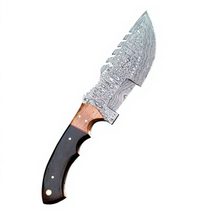 Cuchillo Skinner de Hoja Fija de Acero de Damasco de Calidad Premium Personalizable, Cómodo, Hecho a Mano, con Soporte OEM, Cuchillos Skinner DIY de Grado Profesional - Product Image 3