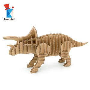 <span class=keywords><strong>Puzzle</strong></span> 3D in Carta Fai-da-Te, Decorazione Casa, Dinosauro Triceratopo, <span class=keywords><strong>Puzzle</strong></span> in Carta Ondulata - Product Image 1