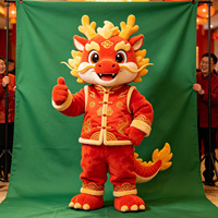 Costume de Mascotte Professionnel Personnalisé (MOQ 1 pièce) pour Promotion Commerciale, Personnage Animal de Dessin Animé, Costume de Mascotte Dragon à Vendre