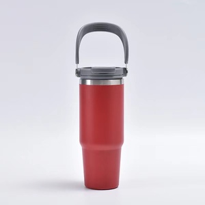 Fabricantes al por mayor 304 taza de coche con aislamiento de acero inoxidable vacío de gran capacidad taza de Bulba de hielo taza de Asa portátil al aire libre - Product Image 4