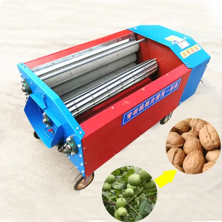 Green Skin Walnut Peeler Peeling And Cleaning Hulling Machine Walnut Shell Removal Machine Prices