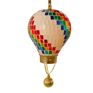 Lampadario Decorativo in Stile Turco con Mosaico, Placcato in Oro, Altezza Regolabile, Garanzia di 5 Anni, in Ferro e Vetro per Hotel e Ristoranti - Product Image 4