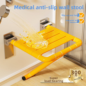 Sedile <span class=keywords><strong>Doccia</strong></span> Pieghevole Moderno in ABS/Acciaio Inox Cromato, Antiscivolo, Ecologico, per Anziani, Bagno, Appartamento, Ospedale - Product Image 4