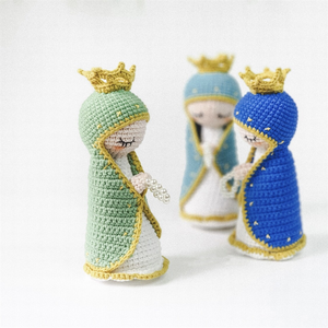 Collection <span class=keywords><strong>de</strong></span> crèches au crochet Amigurumi, <span class=keywords><strong>Vierge</strong></span> Marie au crochet, poupée <span class=keywords><strong>Vierge</strong></span> Marie au crochet, poupée Dame <span class=keywords><strong>de</strong></span> Grâce au crochet - Product Image 3