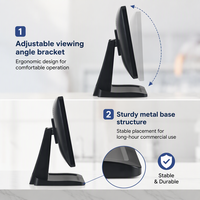 Moniteurs tactiles 15,6'' en gros, écran tactile capacitif 10 points, moniteur POS, panneau d'affichage HD pour les supermarchés