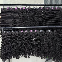 Vente en gros de mèches de cheveux humains naturels indiens de 8 à 40 pouces, cuticules alignées, bouclés birmans, mèches de cheveux bruts vietnamiens