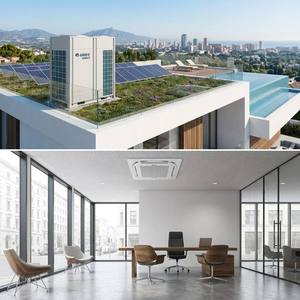 Sistema de Aire Acondicionado Central Solar VRF de 12kW para T1/T3, Cassette Slim Duct VRV para Hotel, Oficina, Villa - Alta Eficiencia para Villas - Product Image 5