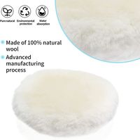 72 tampons de polissage en peau de mouton naturelle de 7 pouces pour le detailing automobile, les bateaux et les meubles, livraison rapide