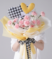 Papier d'emballage pour bouquet, papier d'emballage pour fleurs de couleur dégradée, populaire et esthétique, imperméable, pour l'emballage de cadeaux floraux quotidiens