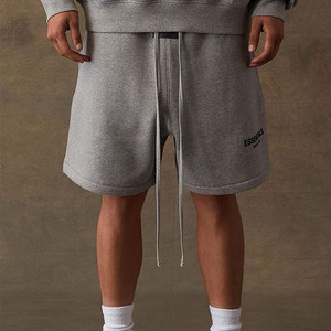 Pantalones Cortos Deportivos Casuales de Algodón Transpirable para Hombre, Estilo Hip Hop, Cintura Elástica con Cordón, Estampados - Product Image 1