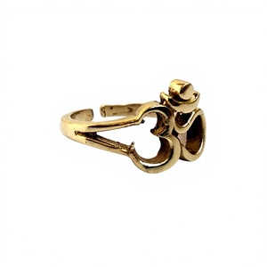 ราคาขายส่งสไตล์ใหม่ Om ออกแบบโลหะทองเหลืองแหวนปรับได้สําหรับ unisex - Product Image 2
