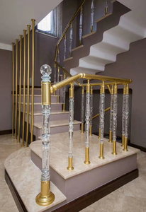 Hệ Thống Lan Can Cầu Thang Trang Trí Ngoại Thất Tùy Chỉnh Lan Can Pha Lê Trong Suốt Lan Can Cầu Thang Bằng Thép Không Gỉ + Acrylic/Tay Vịn - Product Image 2