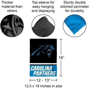 Bandera de Poliéster Personalizada al por Mayor de los <span class=keywords><strong>Carolina</strong></span> Panthers con Diseño de Doble Cara de 30*45cm para Decoración de Jardín al Aire Libre - Product Image 4