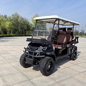 En dayanıklı 4 koltuk elektrikli Golf arabası sokak yasal Golf arabası s 48/60V siyah Off-road 4 tekerlekli araç satılık - Product Image 2