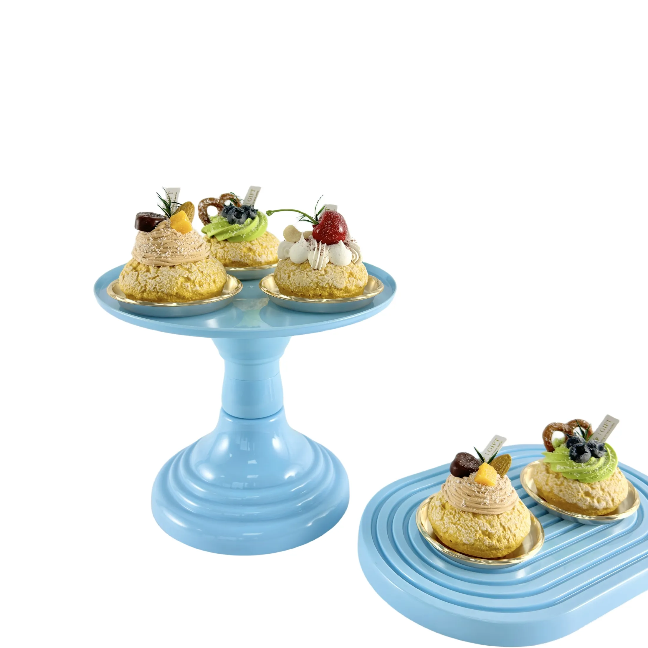 Decorazioni per feste e nozze supporto per torta creativo vassoio per servire frutta portabagagli piatti per formaggio espositore per dessert