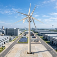 Système de générateur d'énergie éolienne 220v/380v/400v, diamètre du rotor 12,6 m, pales en fibre de verre renforcée, éolienne horizontale 50 kW