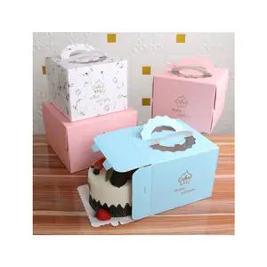 TGBA-8E074 High quality 6/8/10 inches cardboard paper Cake Box Baking Packaging Box birthday cake packaging box