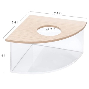Boîte de bain de <span class=keywords><strong>sable</strong></span> en acrylique pour petits animaux de compagnie-Conteneur de creusement en forme de triangle pour hamsters, gerbilles, souris et lemmings - Product Image 6