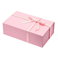 Caja de Regalo Magnética Negra Plegable, Caja de Embalaje de Papel Rígido, Logotipo Personalizado, Caja de Regalo de Lujo con Cierre Magnético