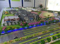 Maqueta de mesa de arena personalizada para la construcción de edificios escolares, modelo de planificación de campus para exposiciones educativas