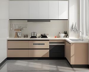 Wholesale Modern Custom Kitchen <b>Cabinets</b> Inset Wood <b>Wall</b> <b>Mounted</b> Modular Kitchen <b>Cabinets</b> for Villa Good Price - Product Image 3