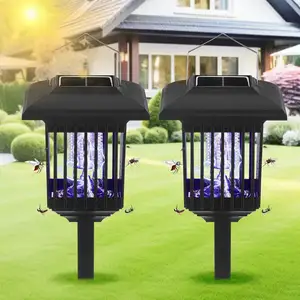 Durlitecn Wholesale Outdoor Waterproof Trap Electric Zapper Solar Mosquito Killer Lamp With UV LED