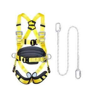 เข็มขัดนิรภัยสำหรับงานก่อสร้างกลางแจ้งแบบห้าจุด ทำจากโพลีเอสเตอร์ สำหรับงานบนที่สูง ทำความสะอาดผนังภายนอก ป้องกันการตก - Product Image 5