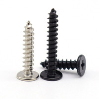 Vis à bois en acier inoxydable noir, tête plate Phillips ultra-basse, vis autotaraudeuse pour bois et meubles