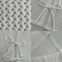 Gilet d'été personnalisé en crochet ajouré sans manches pour femme, col en V, double lien à nouer sur le devant, gilet en maille, tenue de plage et de détente