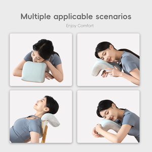 YUE RISS Oreiller de sieste en mousse à mémoire de forme, contour adaptatif, moelleux, pour dormeurs sur le ventre, améliore la qualité du sommeil, idéal pour la relaxation au bureau et les siestes - Product Image 2