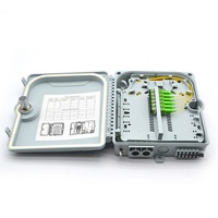 Caja de Distribución de Fibra Óptica FTTH para Exteriores, Impermeable, 12 Núcleos, IP65, Montaje en Pared o Poste, Caja de Terminación con Divisor Óptico
