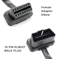 Cable de Extensión Plano Delgado OBDII OBD2 de 16 Pines Macho y Hembra, Conector de 16 Pines, Divisor en Y de 95CM, OBD 2 II M a 2F, para GPS