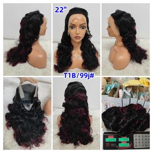 Letsfly Promotion 100$ Perruques Lace Frontal 13x4 Densité 300% 22 pouces Bouclées Souples et Volumineuses 1B4 #   1B99j #   Cheveux vierges 100% humains - Product Image 6