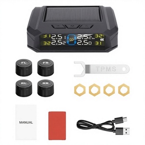 Sistem Pemantau Tekanan Ban Tenaga Surya Sensor Eksternal Pemasangan Mudah Tanpa Pemrograman Layar LCD Digital untuk Mobil Tpms - Product Image 4