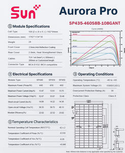 Panel Solar Monocristalino de Silicio SunPlus Totalmente Negro de 445W y 22.5% de Eficiencia con Celdas de 125mmx125mm, en Existencia en EE. UU. - Product Image 4