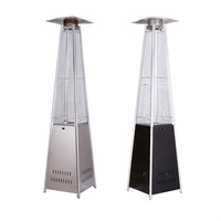 Triangle carré verre intégral sans installation chauffage au gaz naturel liquéfié extérieur durabilité chauffage de patio