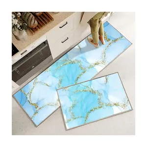 Kitchen Floor Mat Crystal Velvet Anti Slip Water Absorption And Dirt Resistant Foot Mat Household No Wash